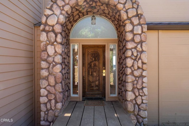 view of doorway to property