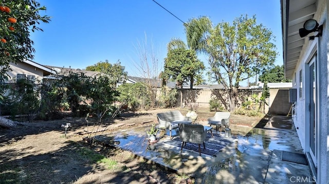 view of yard with a patio area