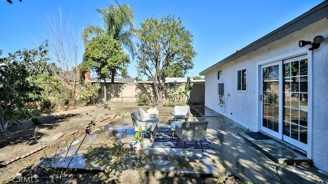 view of patio featuring an outdoor hangout area