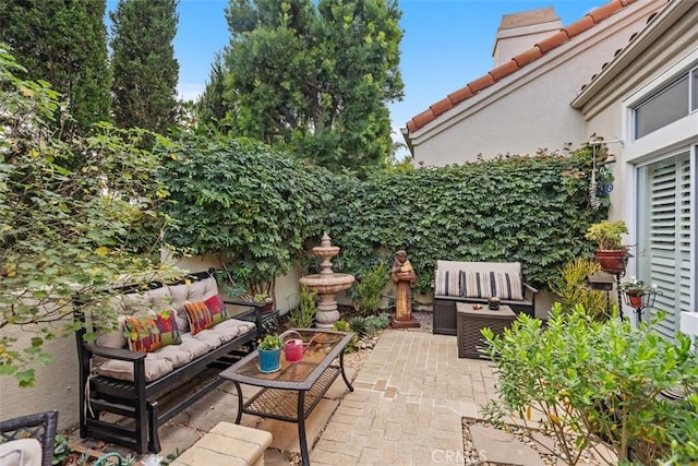 view of patio / terrace with outdoor lounge area