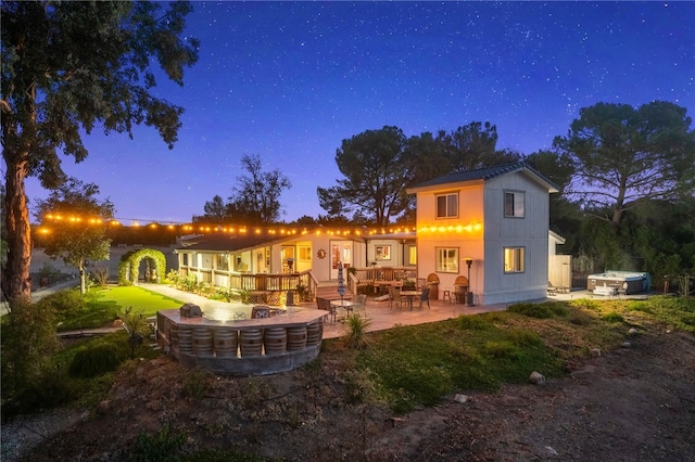 41026 Los Amantes Rd, Temecula, CA 92592 - rear view of property with a patio area and a hot tub
