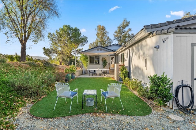 41026 Los Amantes Rd, Temecula, CA 92592 - view of green lawn with a patio