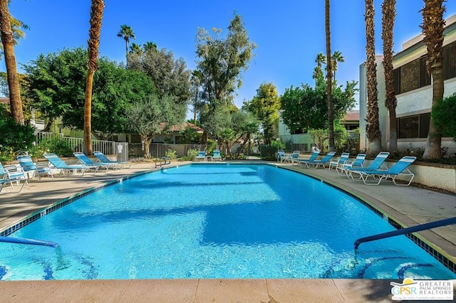 view of pool featuring a patio area