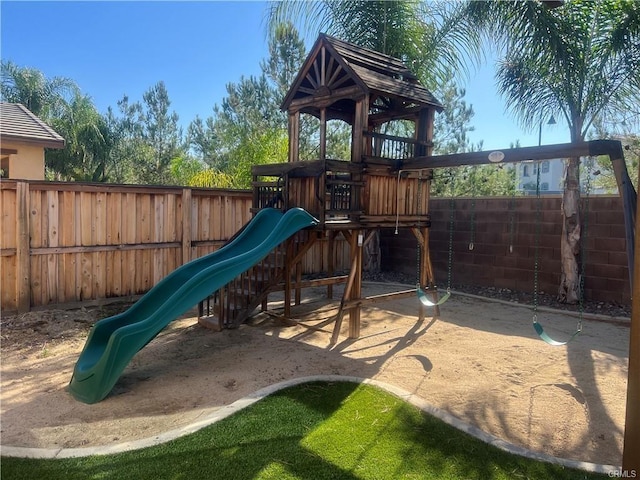 view of jungle gym