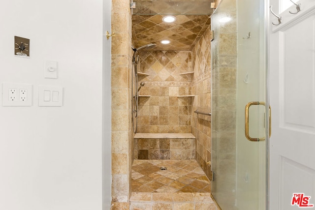 bathroom with walk in shower