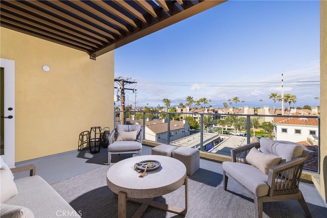 balcony featuring an outdoor hangout area