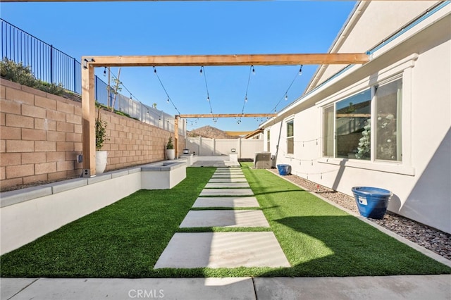 view of yard with a patio