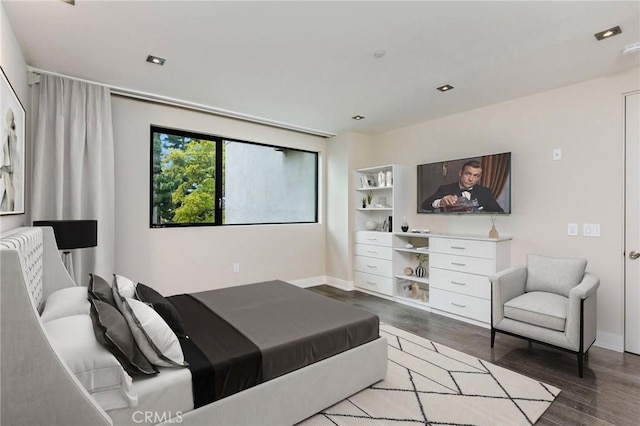 bedroom featuring wood-type flooring