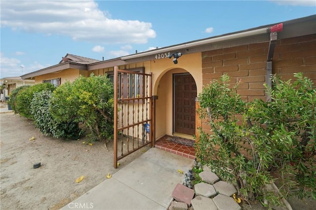 view of doorway to property