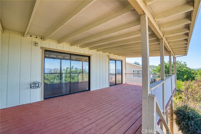 view of wooden deck