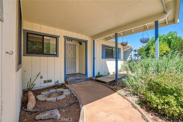 view of doorway to property