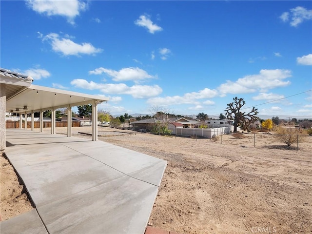 view of yard with a carport