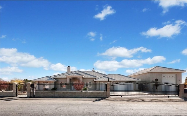 view of front of home with a garage