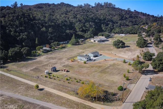 drone / aerial view with a rural view