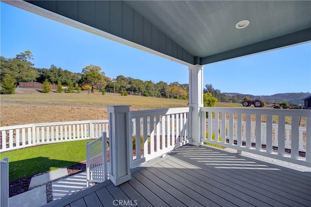 deck with covered porch