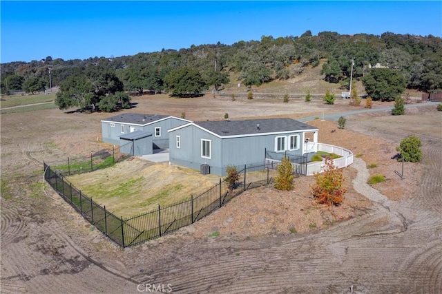 drone / aerial view featuring a rural view