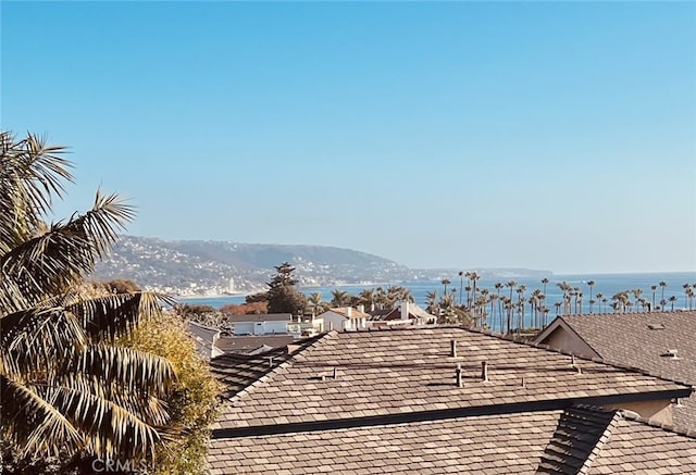 property view of mountains featuring a water view