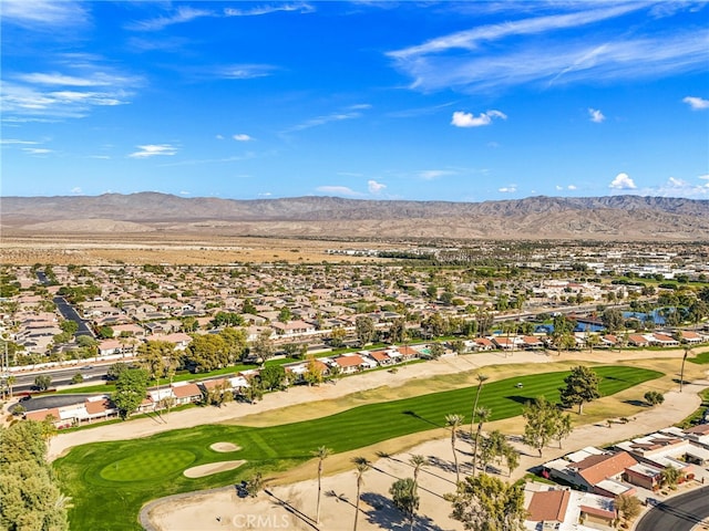 drone / aerial view with a mountain view