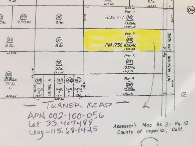 0 Hot Mineral Spa Rd, Niland CA, 92257 land for sale