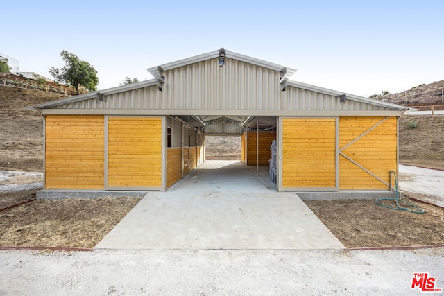 view of horse barn