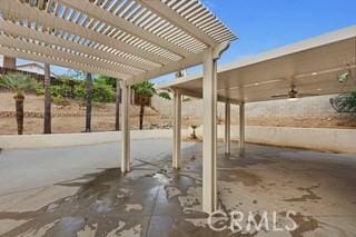 view of patio with a pergola