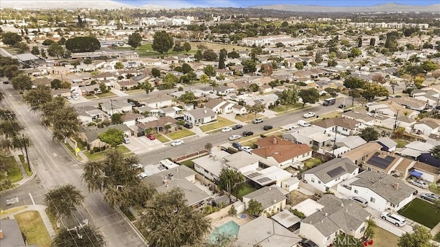 drone / aerial view with a residential view