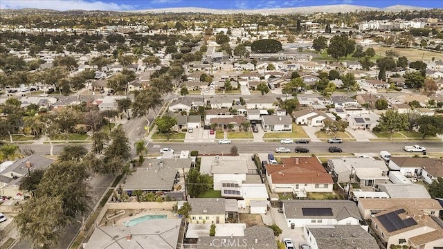 bird's eye view with a residential view