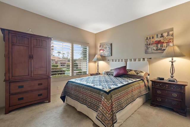 view of carpeted bedroom