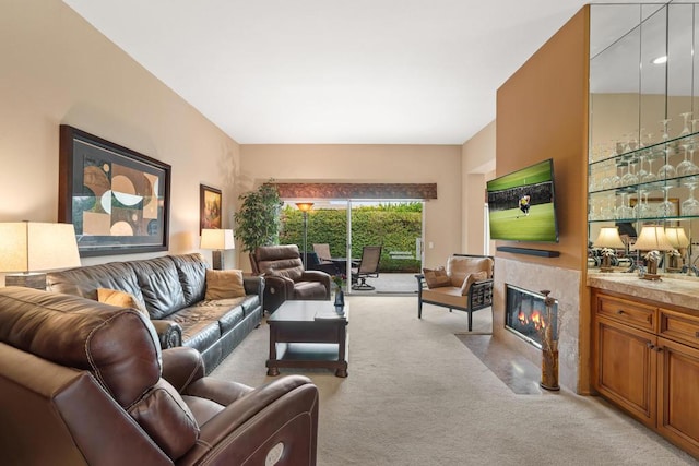 view of carpeted living room