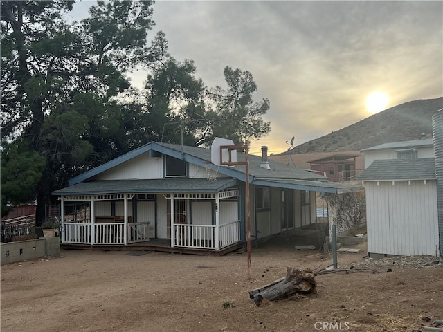 exterior space featuring covered porch