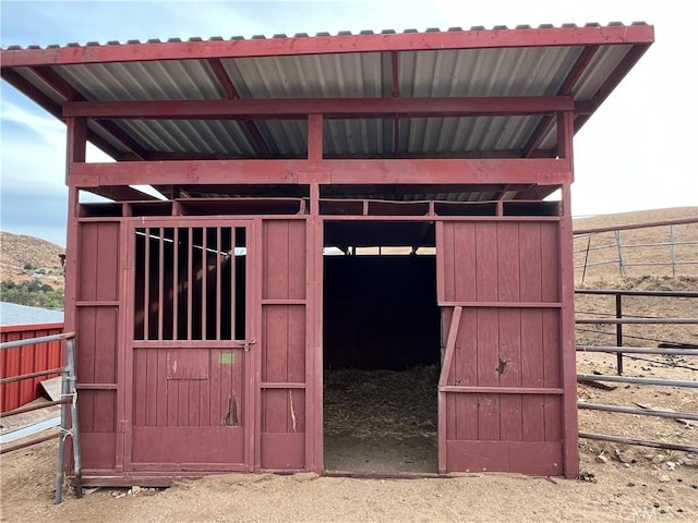 view of horse barn