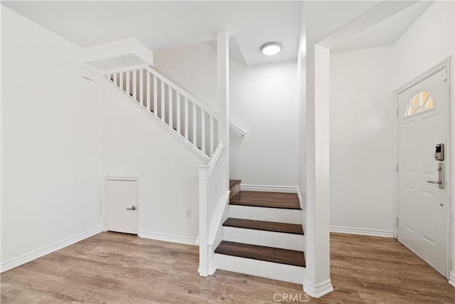 entryway featuring light hardwood / wood-style flooring