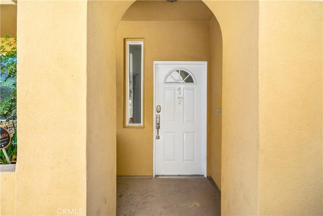 view of doorway to property