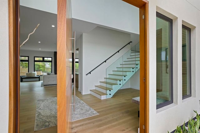 interior space featuring hardwood / wood-style flooring