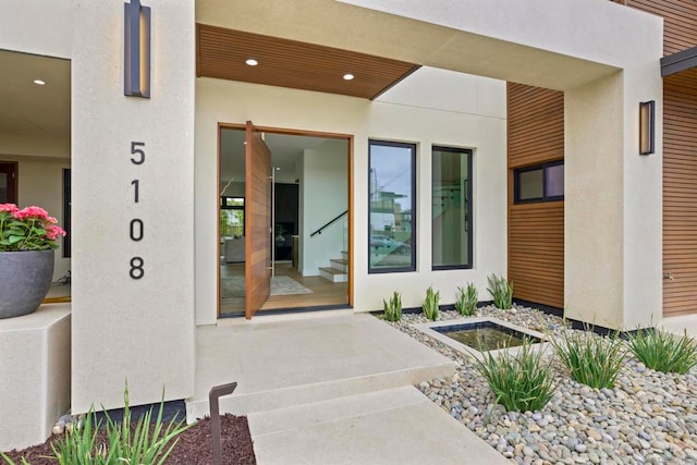 view of doorway to property