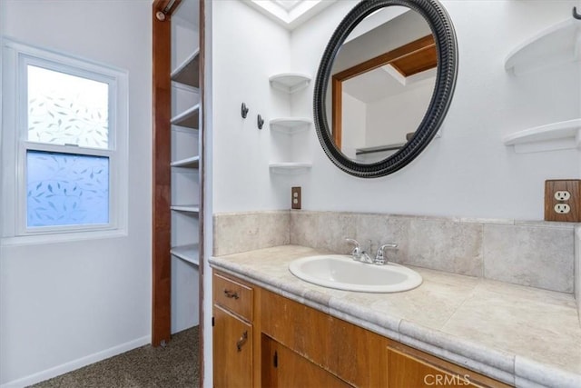 bathroom featuring vanity