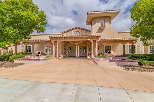 exterior space featuring driveway and a garage