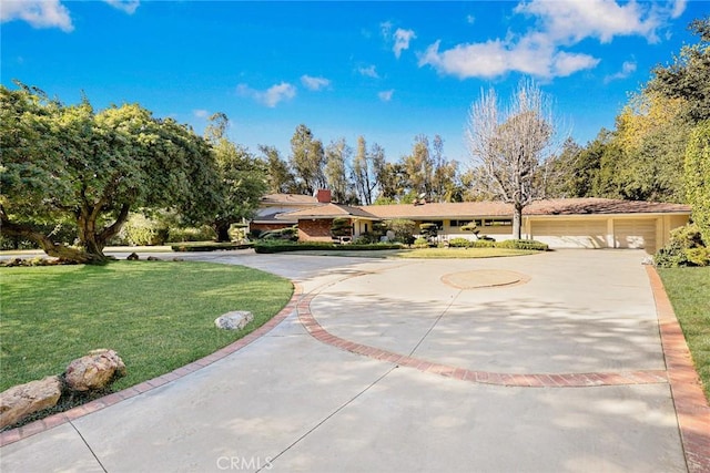 view of front of home with a front yard