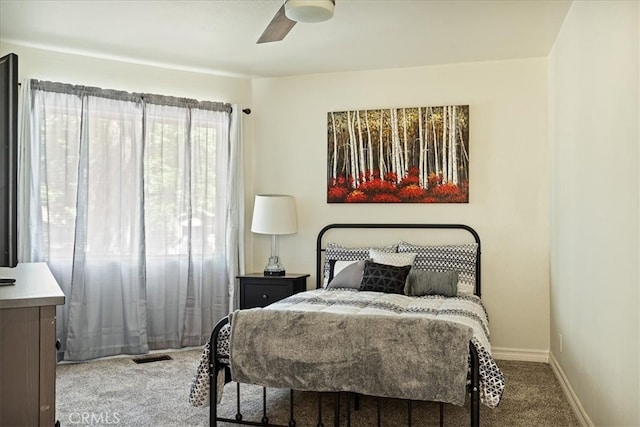 28670 Shenandoah Dr, Lake Arrowhead, CA 92352 - bedroom with carpet floors and ceiling fan