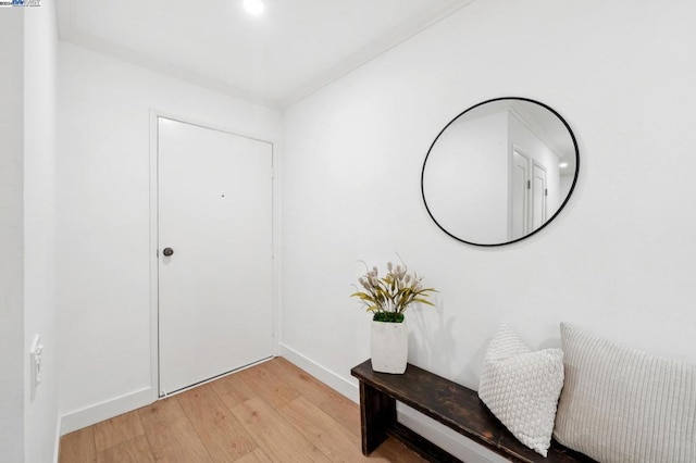 interior space featuring light wood-type flooring