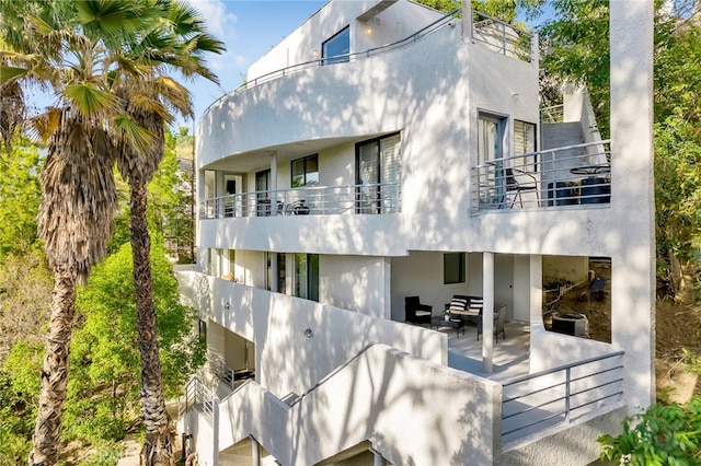 back of property with a patio area