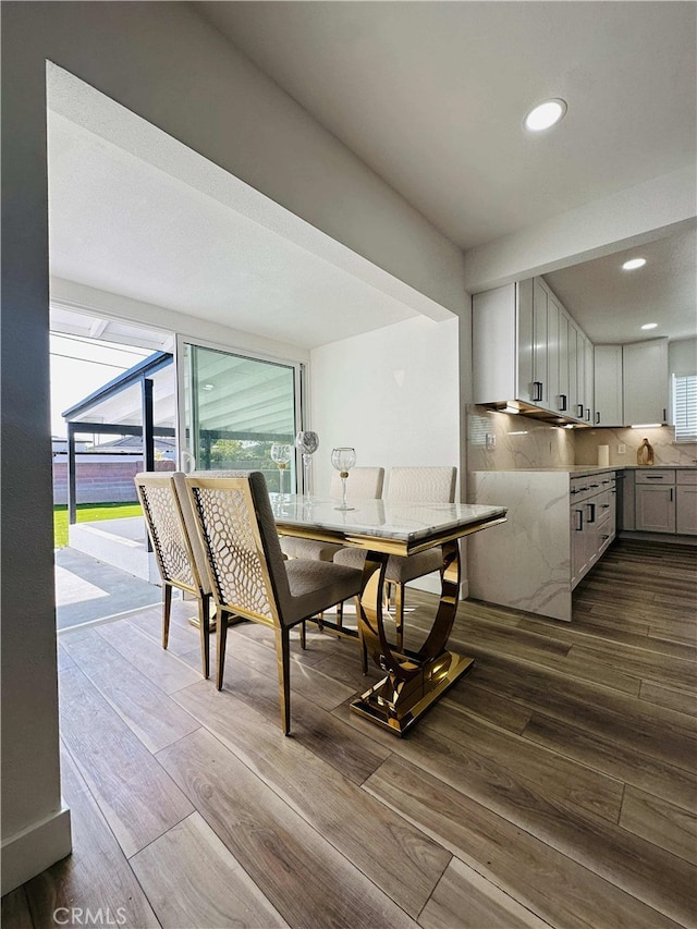 view of dining area