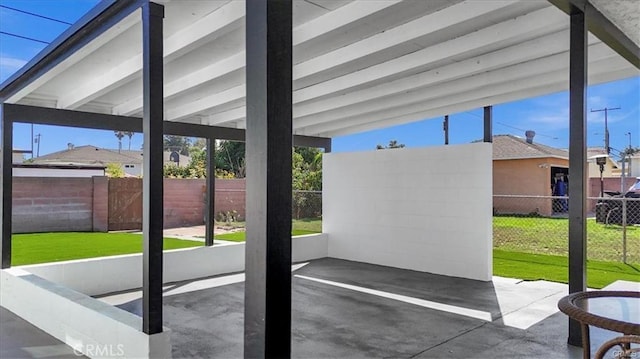 doorway with concrete flooring