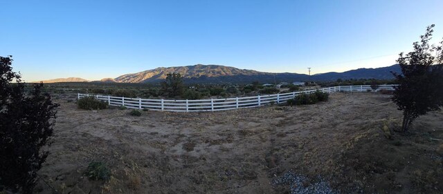 view of mountain feature featuring a rural view