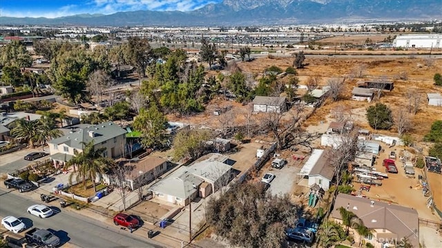 drone / aerial view with a mountain view