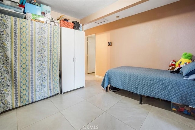 view of tiled bedroom