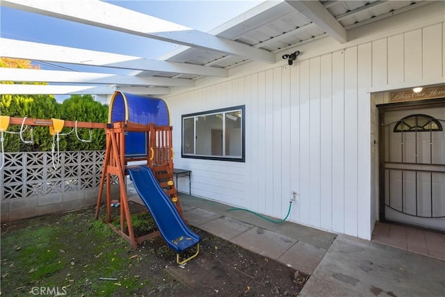 view of jungle gym