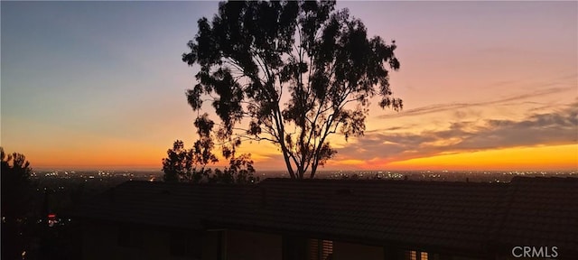 view of nature at dusk