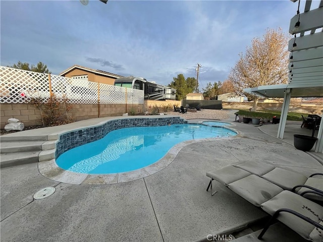 view of pool with a patio