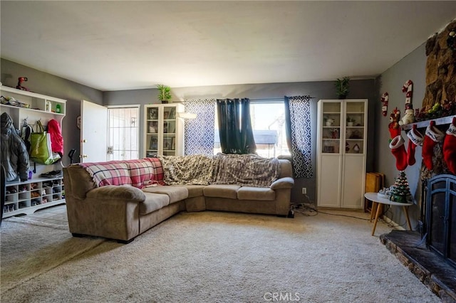 view of carpeted living room